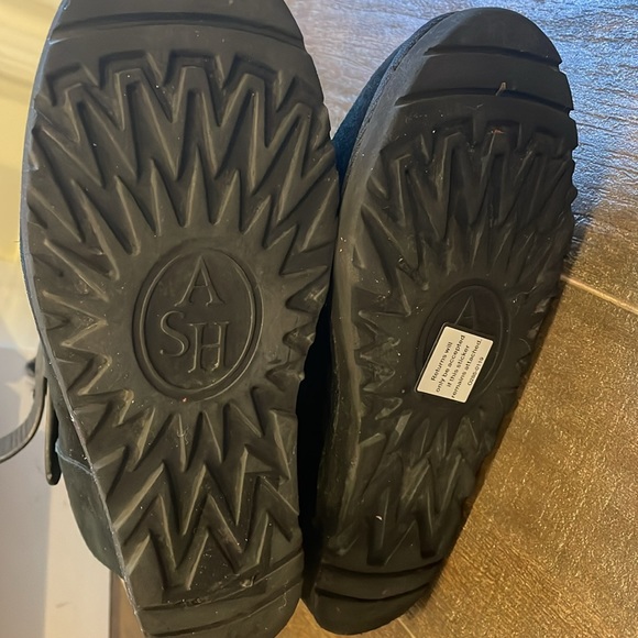 Ash Yes Boot Black Shearling and Suede with Hidden Wedge Size 5.5 - Picture 8 of 12